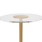 Table d'appoint en acrylique Olivia & May : Support doré, Aucun assemblage requis, Utilisation intérieure, Style moderne, Hauteur de 58 cm
