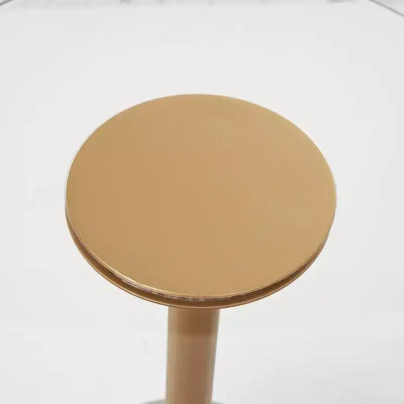 Table d'appoint en acrylique Olivia & May : Support doré, Aucun assemblage requis, Utilisation intérieure, Style moderne, Hauteur de 58 cm