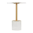 Table d'appoint en acrylique Olivia & May : Support doré, Aucun assemblage requis, Utilisation intérieure, Style moderne, Hauteur de 58 cm