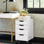 Meuble à roulettes Loring blanc - Threshold™ : Ensemble de mobilier de bureau mobile avec tiroirs