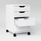 Meuble à roulettes Loring blanc - Threshold™ : Ensemble de mobilier de bureau mobile avec tiroirs
