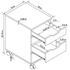 Meuble à roulettes Loring blanc - Threshold™ : Ensemble de mobilier de bureau mobile avec tiroirs