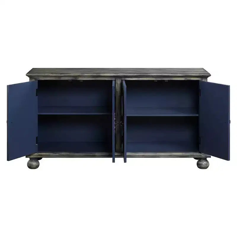 Acme Furniture Armoire de rangement décorative Pavan Gris rustique