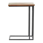 Table d'appoint en C en métal rustique marron - Olivia & May : aucun assemblage requis, utilisation intérieure, entièrement assemblée