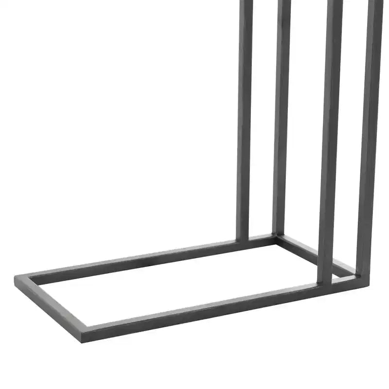 Table d'appoint en C en métal rustique marron - Olivia & May : aucun assemblage requis, utilisation intérieure, entièrement assemblée