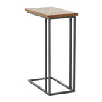 Table d'appoint en C en métal rustique marron - Olivia & May : aucun assemblage requis, utilisation intérieure, entièrement assemblée