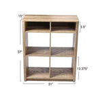 Console Radius Storied Home : Cadre en panneaux de particules, Plateau en bois, Forme rectangulaire beige, Hauteur 36,5 po