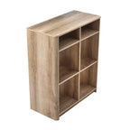 Console Radius Storied Home : Cadre en panneaux de particules, Plateau en bois, Forme rectangulaire beige, Hauteur 36,5 po