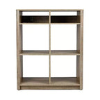 Console Radius Storied Home : Cadre en panneaux de particules, Plateau en bois, Forme rectangulaire beige, Hauteur 36,5 po