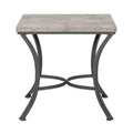 Talley Metal and Faux Concrete Top 3pc Coffee and Side Table Set Coal Finished - Powell: Industrial Living Room Furniture Set