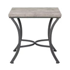 Talley Metal and Faux Concrete Top 3pc Coffee and Side Table Set Coal Finished - Powell: Industrial Living Room Furniture Set