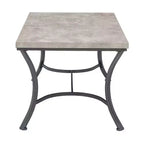 Talley, ensemble de 3 tables basses et tables d'appoint avec plateau en métal et faux béton, finition charbon – Powell : Ensemble de meubles de salon industriel