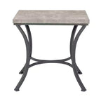 Talley, ensemble de 3 tables basses et tables d'appoint avec plateau en métal et faux béton, finition charbon – Powell : Ensemble de meubles de salon industriel