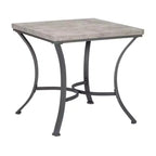 Talley, ensemble de 3 tables basses et tables d'appoint avec plateau en métal et faux béton, finition charbon – Powell : Ensemble de meubles de salon industriel