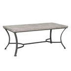 Talley, ensemble de 3 tables basses et tables d'appoint avec plateau en métal et faux béton, finition charbon – Powell : Ensemble de meubles de salon industriel