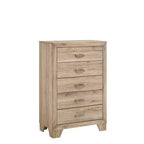 Commode de rangement décorative Miquell 32" Naturelle - Acme Furniture : Bois composite, 5 tiroirs, hauteur 44"