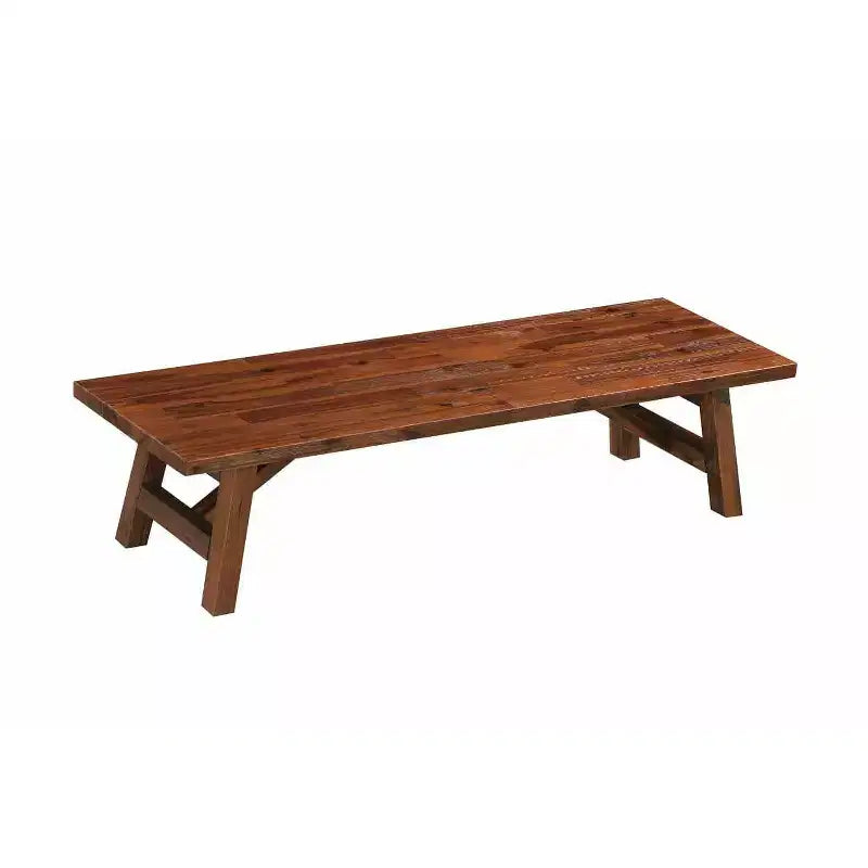 Table d'appoint pour plante Rasmus en bois d'acacia, finition brossée couleur châtaigne - Boraam : Mid-Century Modern, utilisation en intérieur uniquement