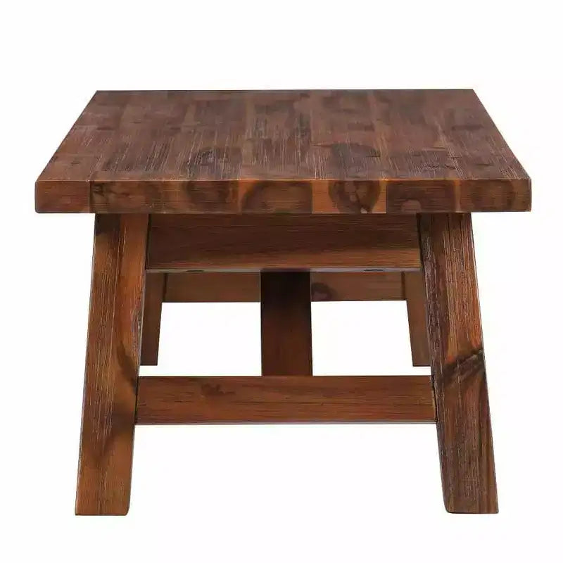 Table d'appoint pour plante Rasmus en bois d'acacia, finition brossée couleur châtaigne - Boraam : Mid-Century Modern, utilisation en intérieur uniquement