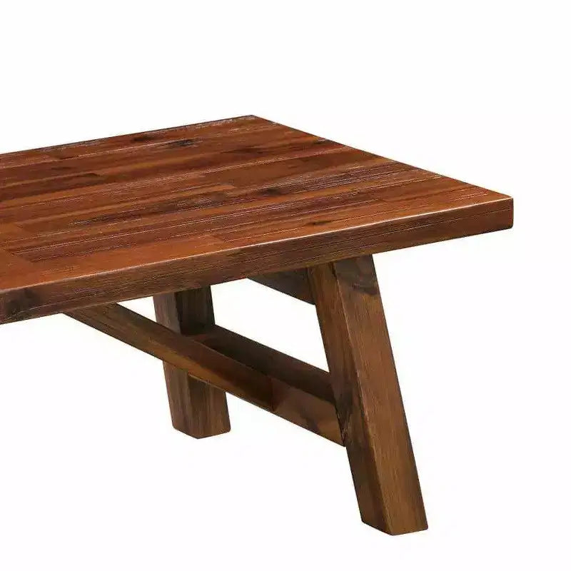 Table d'appoint pour plante Rasmus en bois d'acacia, finition brossée couleur châtaigne - Boraam : Mid-Century Modern, utilisation en intérieur uniquement