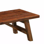 Table d'appoint pour plante Rasmus en bois d'acacia, finition brossée couleur châtaigne - Boraam : Mid-Century Modern, utilisation en intérieur uniquement