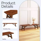 Table d'appoint pour plante Rasmus en bois d'acacia, finition brossée couleur châtaigne - Boraam : Mid-Century Modern, utilisation en intérieur uniquement