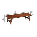 Table d'appoint pour plante Rasmus en bois d'acacia, finition brossée couleur châtaigne - Boraam : Mid-Century Modern, utilisation en intérieur uniquement