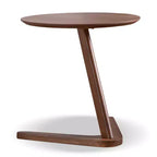 HOMES: Inside + Out Table d'appoint ronde moderne Mid-Century River Run 19,5 pouces Noyer