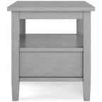 Table d'appoint WyndenHall Norfolk Gris brume : style de transition, matériau en pin, tiroir de rangement, capacité de 22,7 kg
