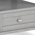 Table d'appoint WyndenHall Norfolk Gris brume : style de transition, matériau en pin, tiroir de rangement, capacité de 22,7 kg