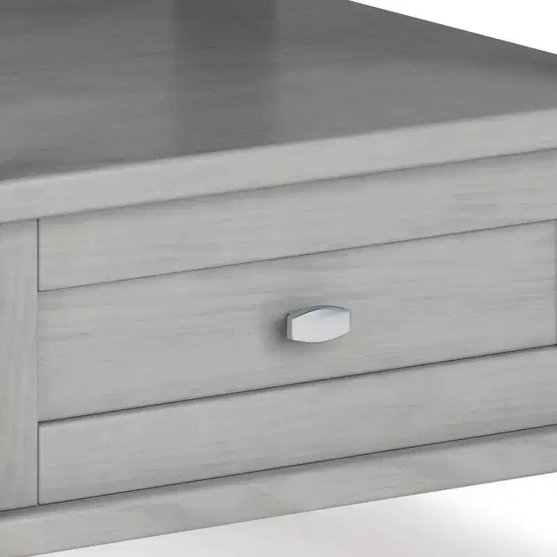 Table d'appoint WyndenHall Norfolk Gris brume : style de transition, matériau en pin, tiroir de rangement, capacité de 22,7 kg