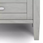 Table d'appoint WyndenHall Norfolk Gris brume : style de transition, matériau en pin, tiroir de rangement, capacité de 22,7 kg