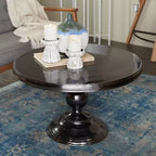 Table basse en métal noir moderne et traditionnel - Olivia & May