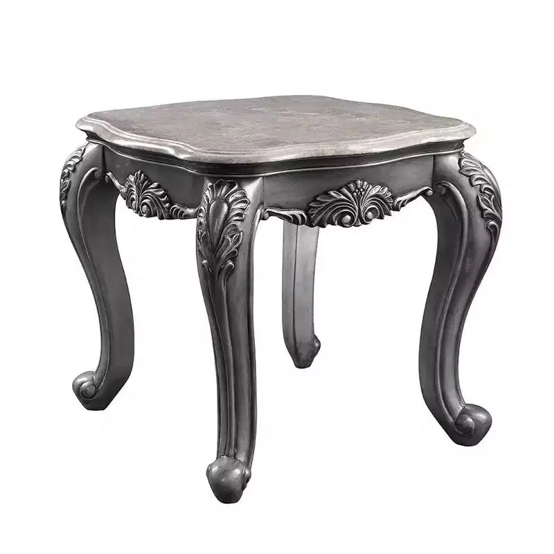 26" Ariadne Coffee Table Marble/Platinum - Acme Furniture