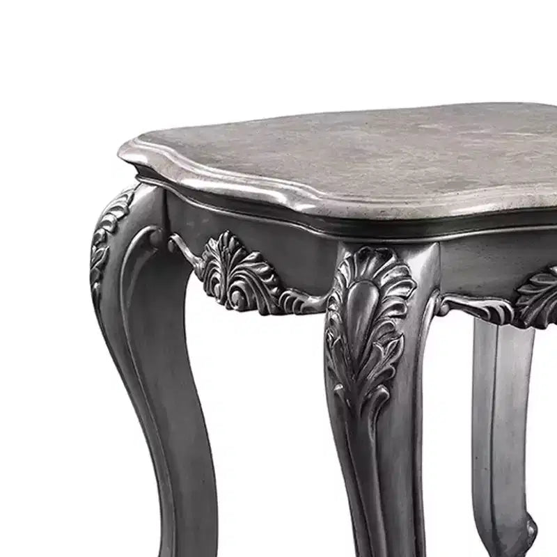 Table basse Ariadne de 26 po en marbre/platine – Meubles Acme