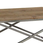 Table basse rectangulaire en bois et métal Boraam Savannah 39,5 po, naturelle