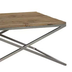 Table basse rectangulaire en bois et métal Boraam Savannah 39,5 po, naturelle