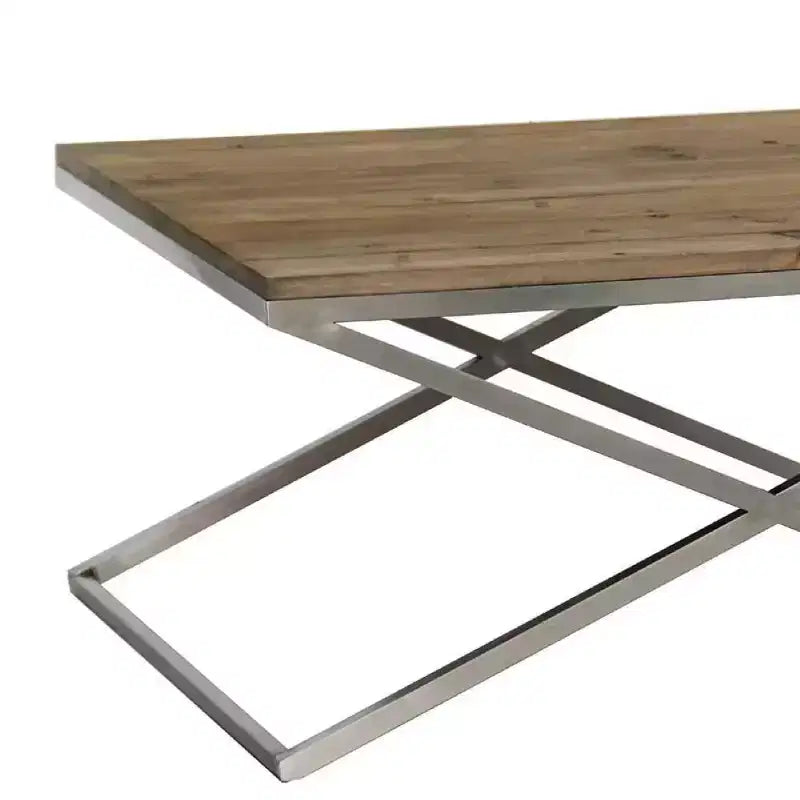 Table basse rectangulaire en bois et métal Boraam Savannah 39,5 po, naturelle