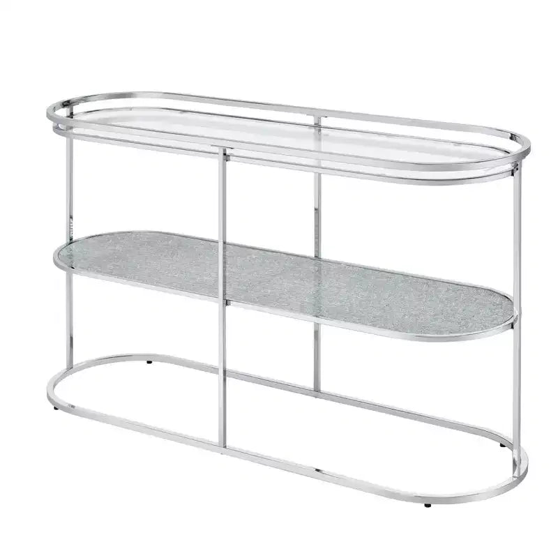 Yarmuth Glam 1 Shelf Sofa Table Chrome - HOMES: Inside + Out