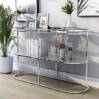 Table console 1 étagère Yarmuth Glam Chrome - HOMES: Inside + Out