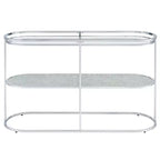 Table console 1 étagère Yarmuth Glam Chrome - HOMES: Inside + Out