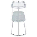 Table console 1 étagère Yarmuth Glam Chrome - HOMES: Inside + Out