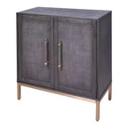 Hopper Studio Sophia 2 Door Cabinet Antique Black : Modern Style, Wood Veneer, MDF Frame, Adjustable Shelves