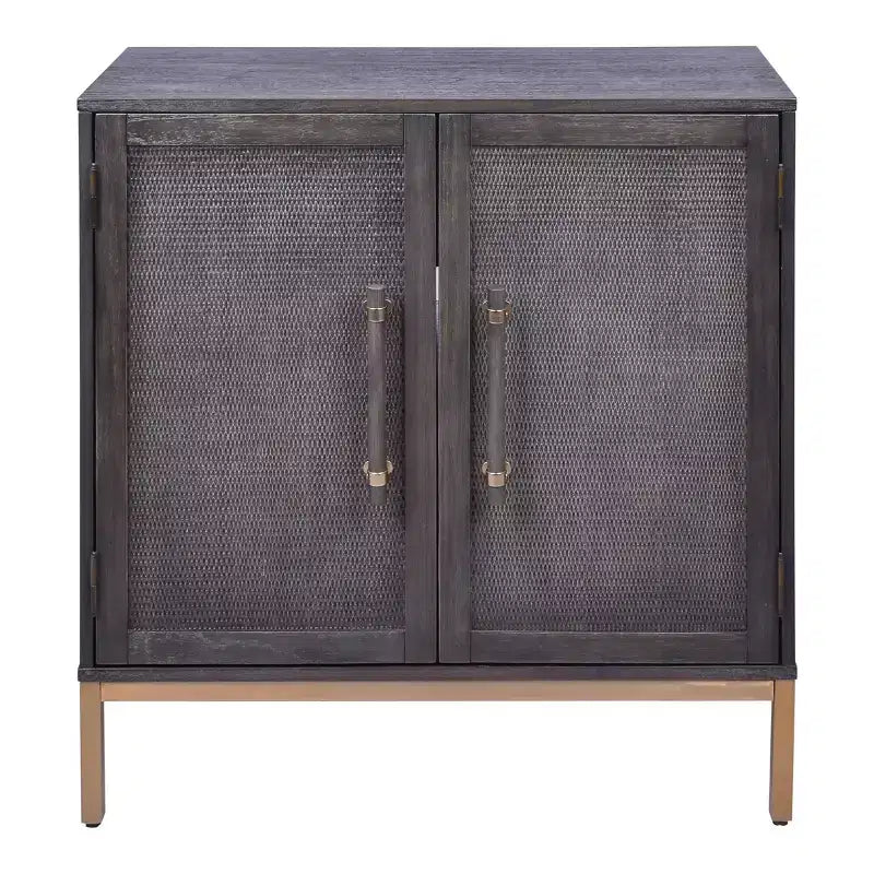 Hopper Studio Sophia Armoire à 2 portes Noir antique : Style moderne, placage bois, structure en MDF, étagères réglables