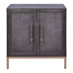 Hopper Studio Sophia Armoire à 2 portes Noir antique : Style moderne, placage bois, structure en MDF, étagères réglables