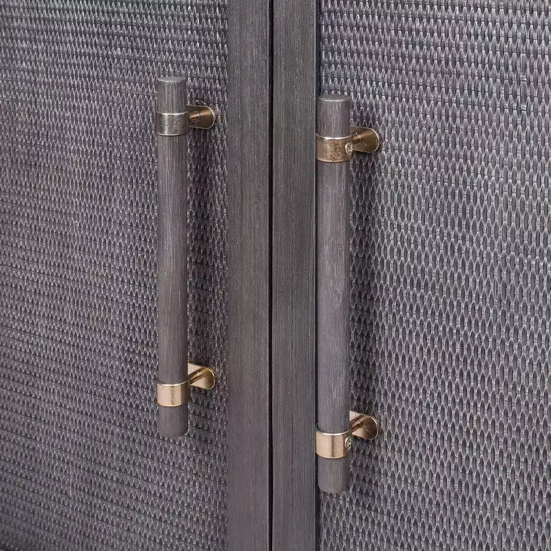 Hopper Studio Sophia Armoire à 2 portes Noir antique : Style moderne, placage bois, structure en MDF, étagères réglables