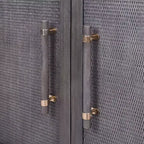Hopper Studio Sophia Armoire à 2 portes Noir antique : Style moderne, placage bois, structure en MDF, étagères réglables