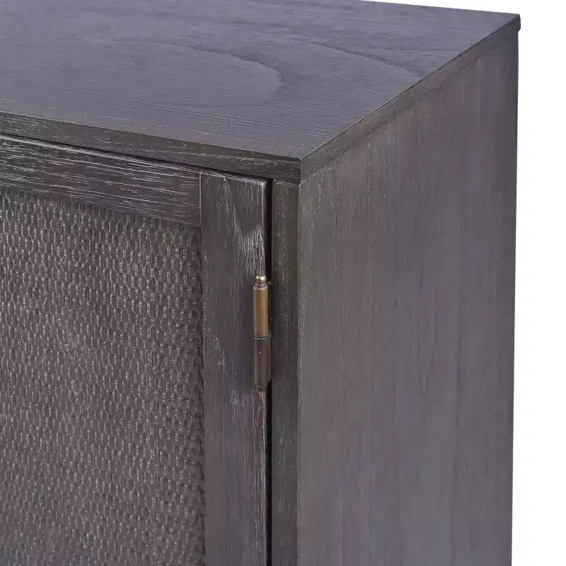 Hopper Studio Sophia Armoire à 2 portes Noir antique : Style moderne, placage bois, structure en MDF, étagères réglables