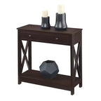 Console d'entrée Breighton Home Oxford à 1 tiroir avec étagère, coloris expresso