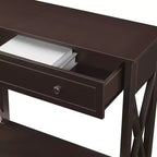Console d'entrée Breighton Home Oxford à 1 tiroir avec étagère, coloris expresso