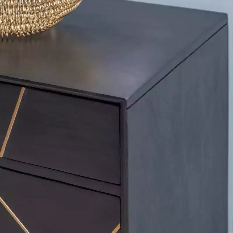 Console de rangement moderne Wafford Mid Century de 58 po - Powell : Bois de manguier, quincaillerie en fer